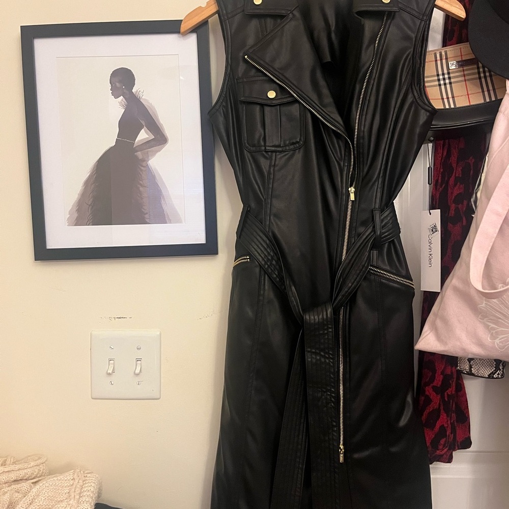 Calvin Klein Black Faux Leather Jacket